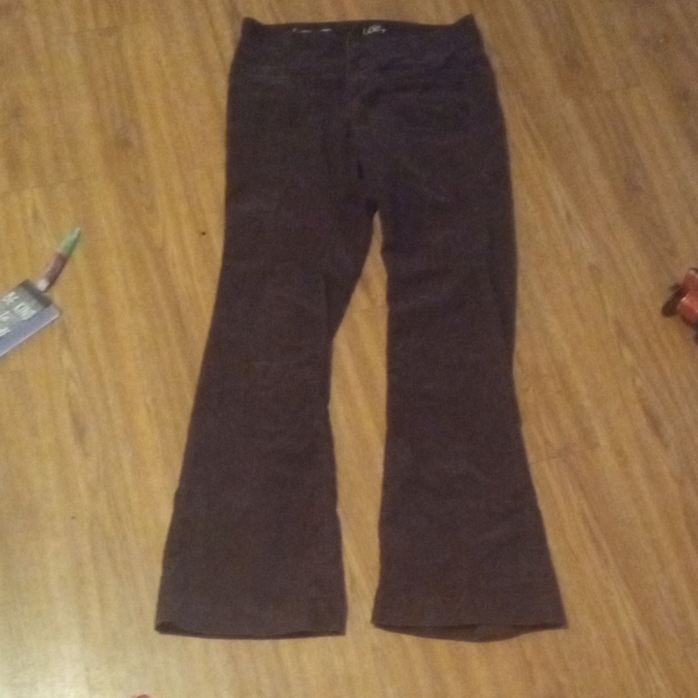 LOFT Burgundy Corduroy Boot Cut Pants